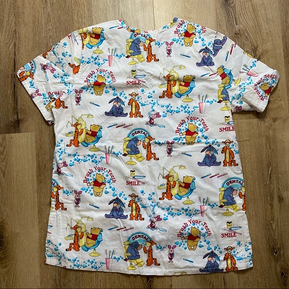 Disney Winnie the Pooh & Friends Dental Hygienist Scrub Top - Picture 3 of 11